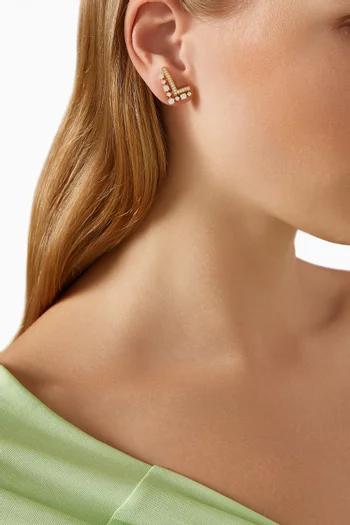 Stella Diamond Earrings in 18kt Yellow Gold