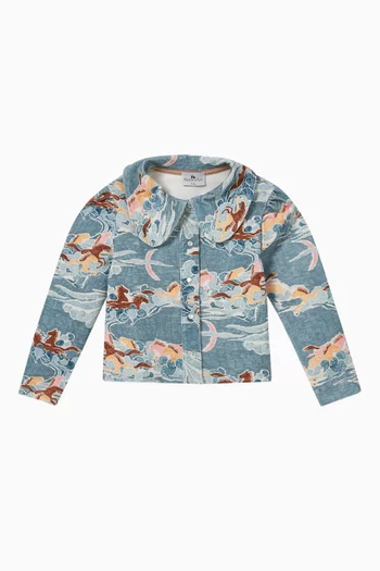 Ophelia Printed Blouse in Cotton