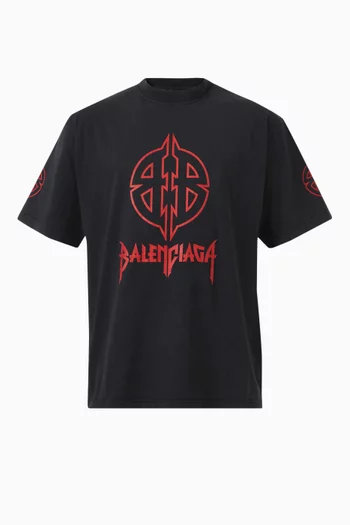 Heavy Metal Logo Medium Fit T-Shirt in Vintage Jersey