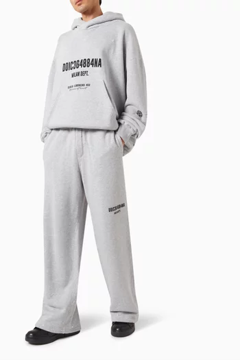 Logo Print Jogging Pants in Cotton