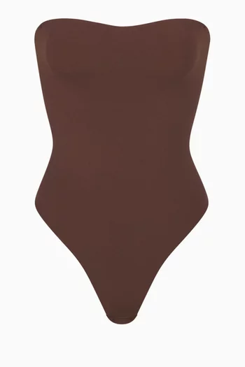 Buy SKIMS Brown Fits Everybody Strapless Bodysuit for Women in UAE