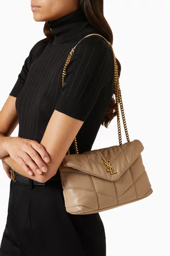 Mini Puffer Toy Crossbody Bag in Quilted Leather