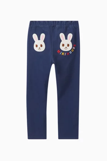 Logo-embroidered Denim in Cotton Blend