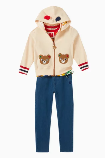 Hooded Parka in Cotton-blend