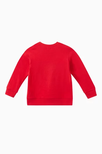 Bear Print Sweater in Cotton