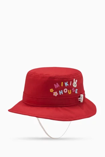 Logo-embroidered Bucket Hat in Cotton