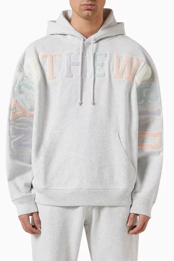 NY to the World Nelson Hoodie in Cotton-fleece