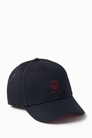 TH Monogram Signature Baseball Cap in Cotton