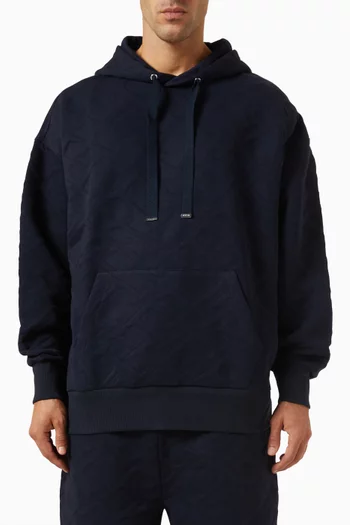 Oversized TH Monogram-embossed Hoodie in Organic Cotton