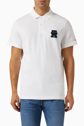 Monogram NY Polo Shirt in Cotton-pique
