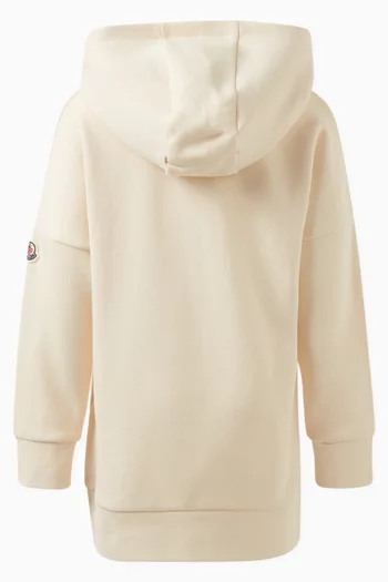 Logo Oversized Hoodie Dress in Cotton-fleece