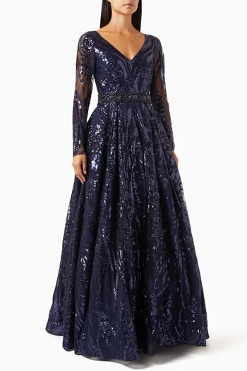 Embellished Evening Gown