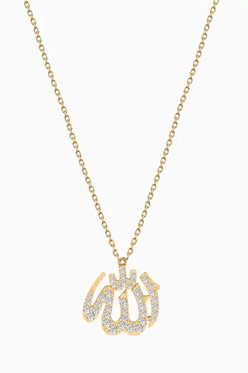 Allah Diamond Necklace in 18kt Gold