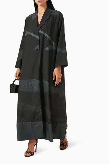 Wave-print Abaya