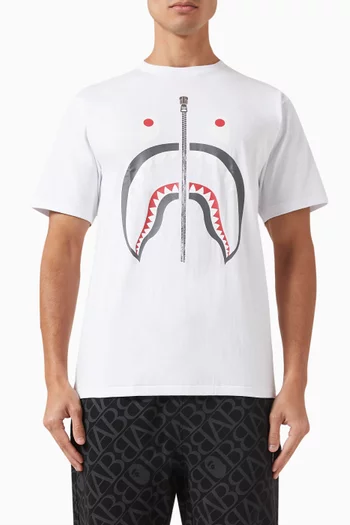 Shark-print T-shirt in Cotton-jersey