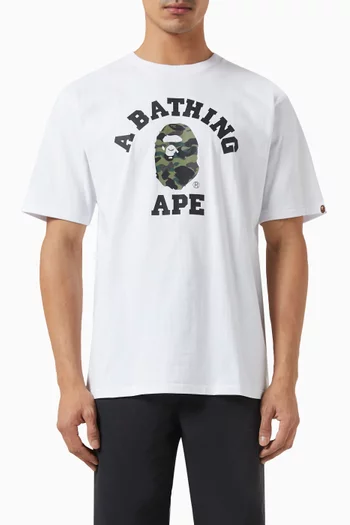 1st Camo College T-shirt in Cotton