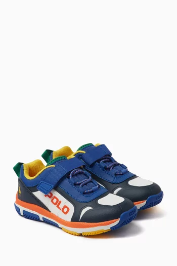 Toddler Sport Tech Racer Sneakers in Faux Leather and Mesh