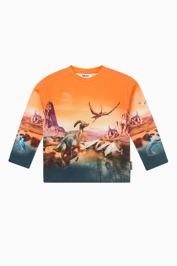 Mountoo Dino-print Sweatshirt in Organic-cotton