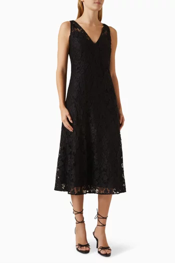 Tracy Flared Midi Dress in Lace
