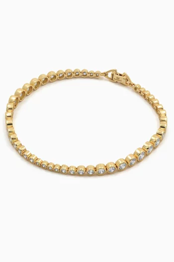 Classic Tennis Bracelet in 18kt Gold-plated Sterling Silver