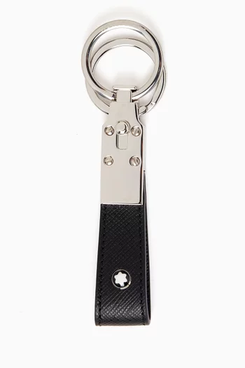 Sartorial Loop Key Fob in Saffiano Leather