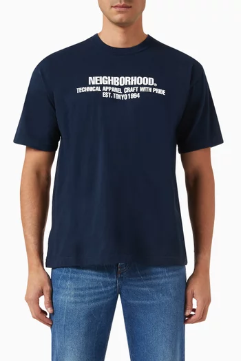 NH Logo Print T-shirt in Cotton Jersey