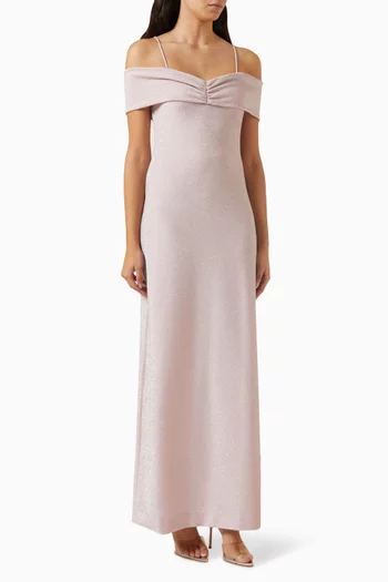 Off-the-shoulders Maxi Dress in Lurex-jersey
