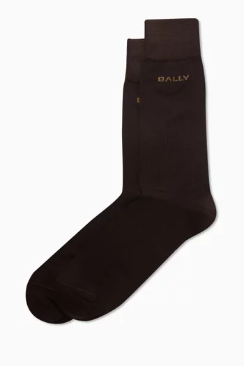 Logo Socks in Cotton-blend
