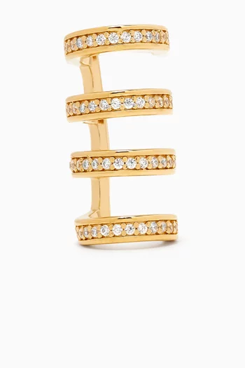 Thunder Single Ear Cuff in 18kt Gold-plated Sterling Silver