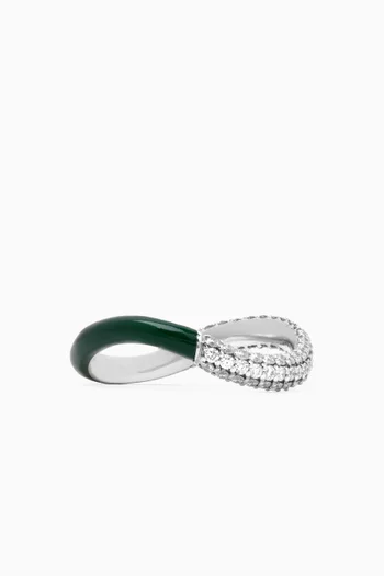 Bold Infinity Diamond Ring in 18kt White Gold