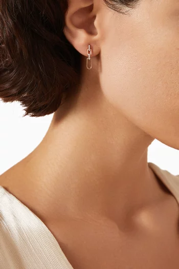Lync Diamond Drop Earrings in 18kt Rose Gold