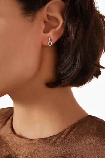Lync Diamond Drop Earrings in 18kt Rose Gold