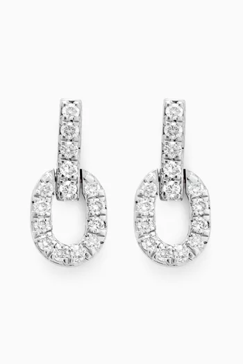 Lync Diamond Drop Earrings in 18kt Rose Gold
