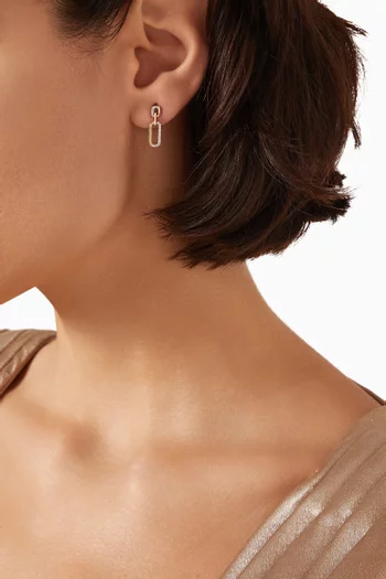 Lync Diamond Drop Earrings in 18kt Rose Gold