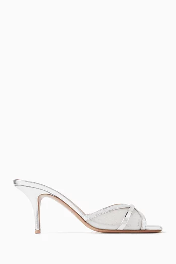 Perla 70 Mules in Mesh and Leather