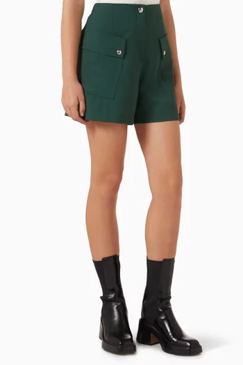 High-rise Mini Shorts in Viscose-blend