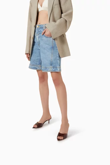 Elle 55 Mules in Leather and Plexi