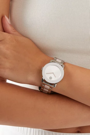 Bold Ceramic Quartz Watch, 34mm