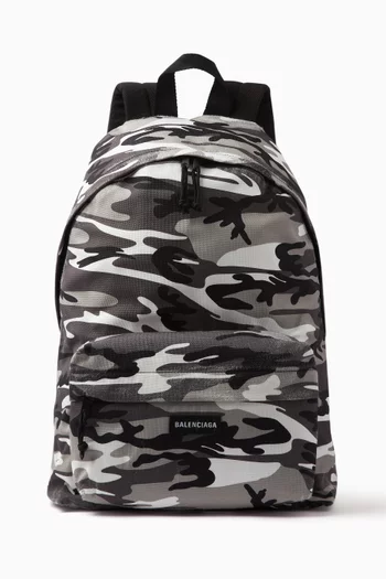 Explorer Camo-print Backpack in Nylon