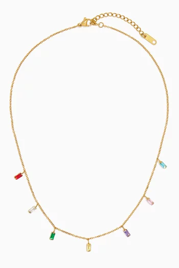 Kiara Charm Necklace in 18kt Gold-plated Stainless Steel