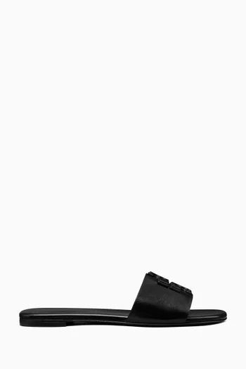Ines Flat Slides in Soft Leather