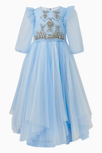 Jewel Embellished Gown in Tulle
