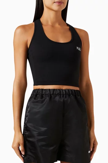SR Runner Sports Cropped Tank Top in Stretch Nylon