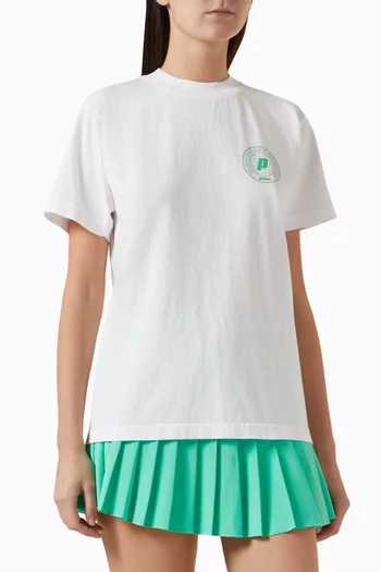 Net T-shirt in Cotton-jersey