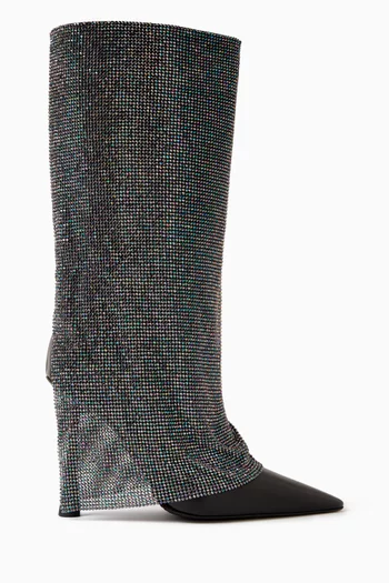 Virginia 105 Rhinestone-embellished Boots in Calfskin