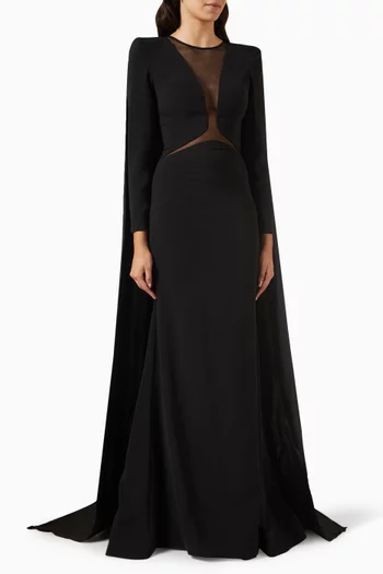Cape Gown in Crepe