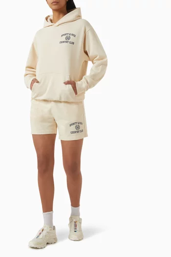 Varsity Crest Gym Shorts in Cotton