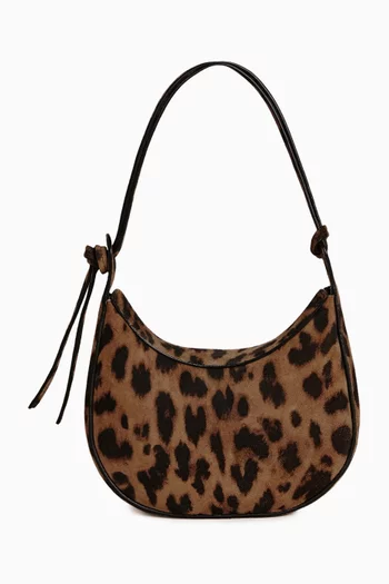 Mini Rosetta Shoulder Bag in Suede