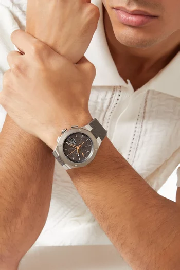 Riviera Automatic Chronograph Rubber & Titanium Watch, 43mm