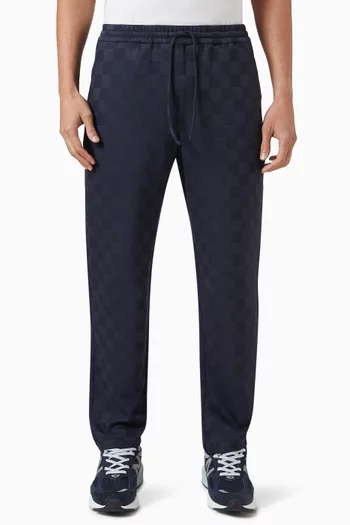 Elmhurst Checkerboard Pants in Stretch Double-weave Fabric